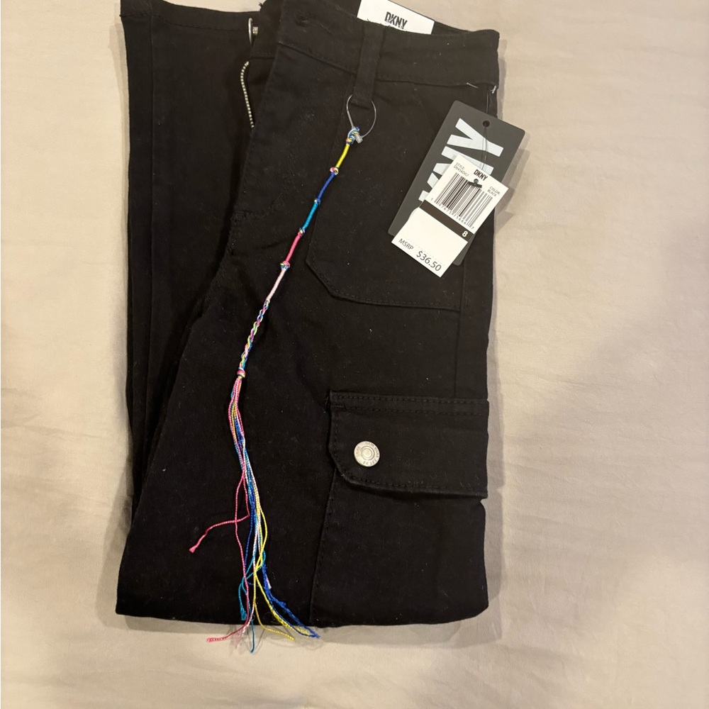 DKNY Girls Black Cargo Pants